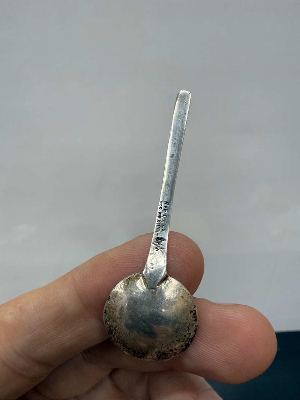 Sterling Silver Mexico Aztec Calendar Mini Spoon - Silver - Picture 2 of 3